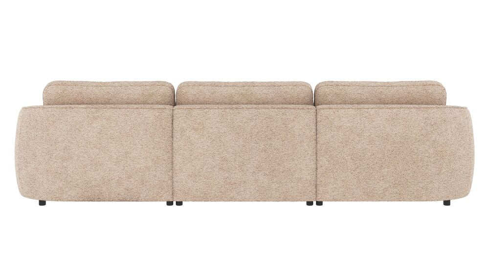 NORRIS 4-Sitzer Sofa Chaise Longue Rechts Anna #2 hellbeige 319x162x80cm - ZEN ZONE Furniture