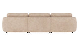 NORRIS 4-Sitzer Sofa Chaise Longue Rechts Anna #2 hellbeige 319x162x80cm - ZEN ZONE Furniture