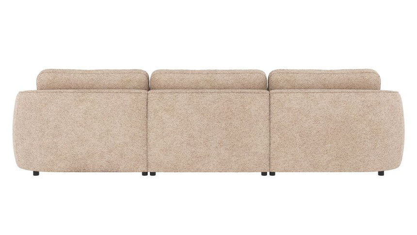 NORRIS 4-Sitzer Sofa Chaise Longue Rechts Anna #2 hellbeige 319x162x80cm - ZEN ZONE Furniture
