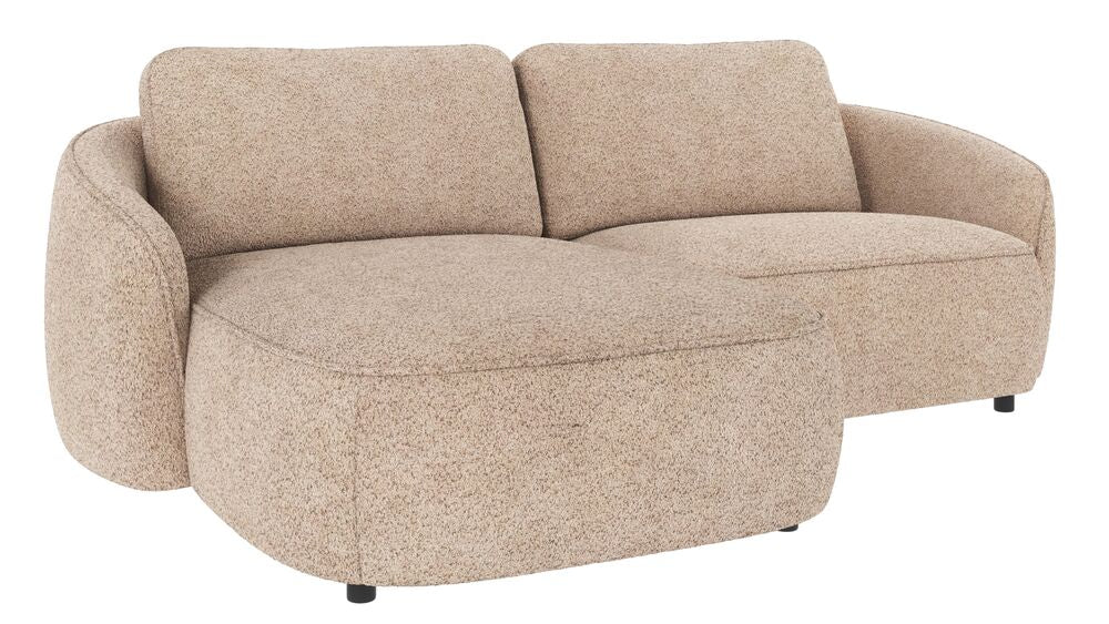 NORRIS 3-Sitzer Sofa Chaise Longue Links Anna #2 hellbeige 226x162x80cm - ZEN ZONE Furniture