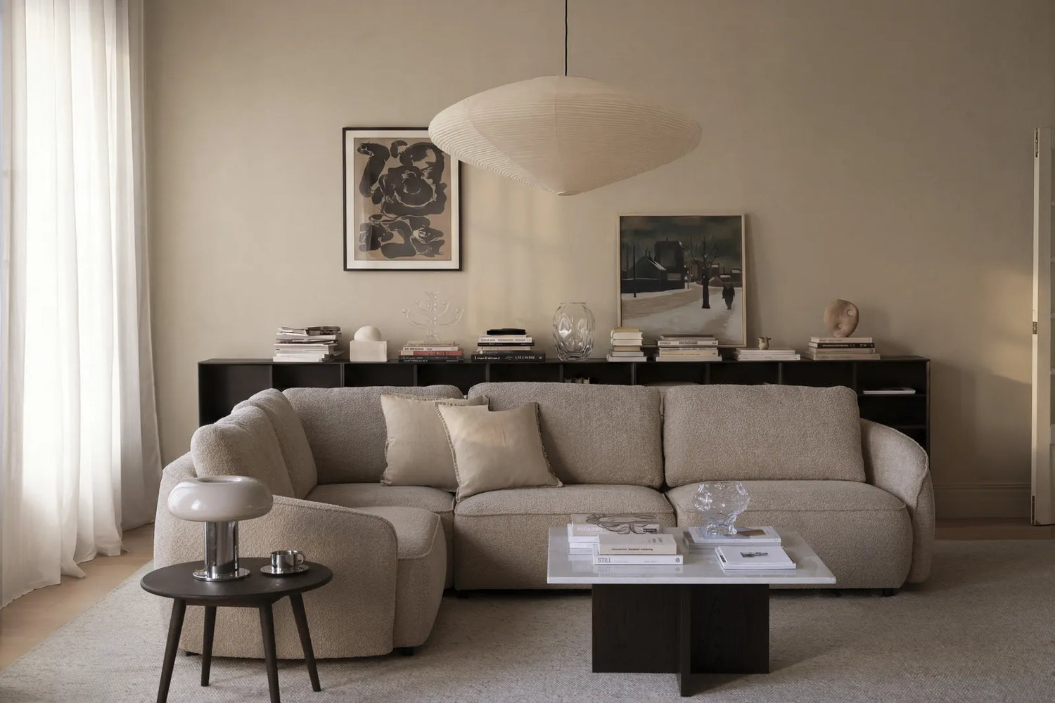 Ecksofa NORRIS, Anna #2 light beige, 309x219x80 cm