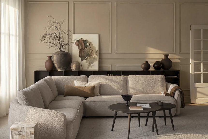 Ecksofa NORRIS, Anna #2 light beige, 309x309x80 cm