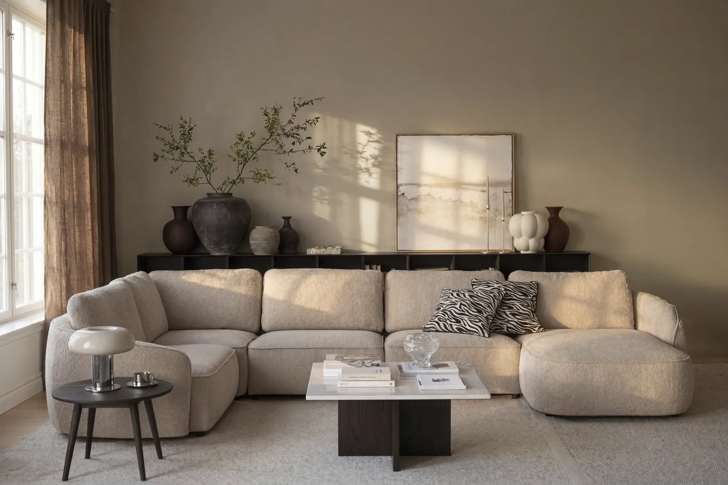 Ecksofa NORRIS, Anna #2 light beige, 402x219x80 cm