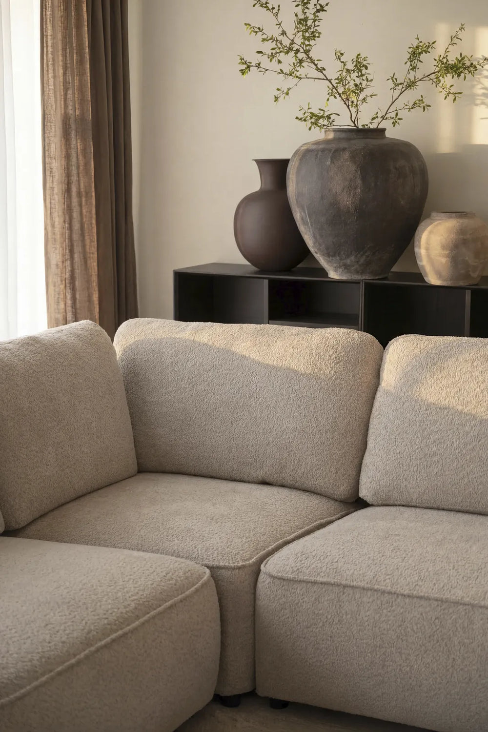 Ecksofa NORRIS, Anna #2 light beige, 402x216x80 cm
