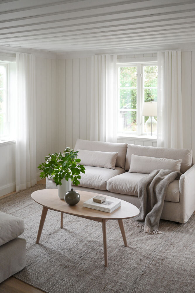 PEYTON 3-Sitzer Sofa Ursula #282 hellbeige 213x103x82cm - ZEN ZONE Furniture