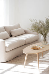 PEYTON 3-Sitzer Sofa Ursula #282 hellbeige 213x103x82cm - ZEN ZONE Furniture
