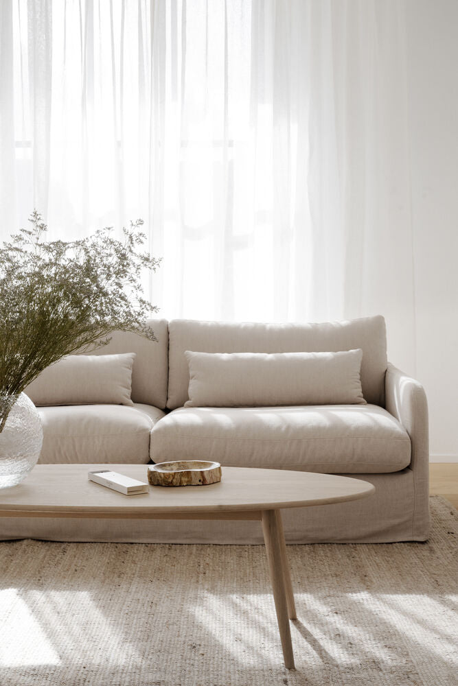 PEYTON 3-Sitzer Sofa Ursula #282 hellbeige 213x103x82cm - ZEN ZONE Furniture