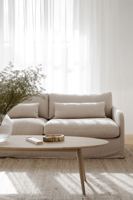 PEYTON 3-Sitzer Sofa Ursula #282 hellbeige 213x103x82cm - ZEN ZONE Furniture