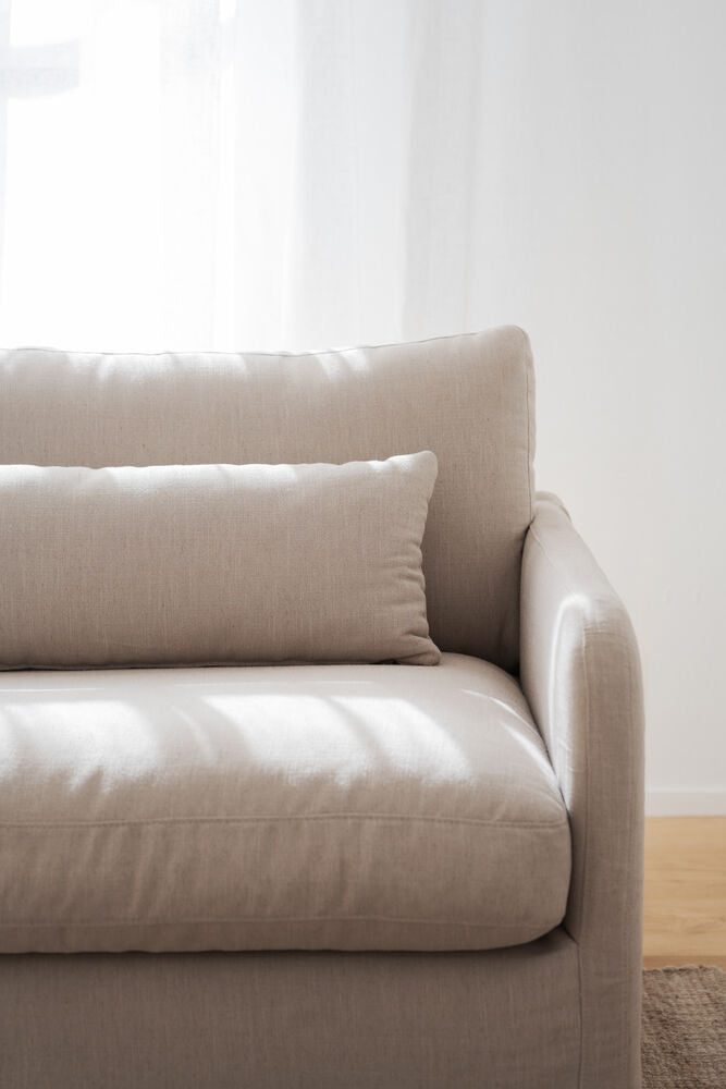 PEYTON 3-Sitzer Sofa Ursula #282 hellbeige 213x103x82cm - ZEN ZONE Furniture