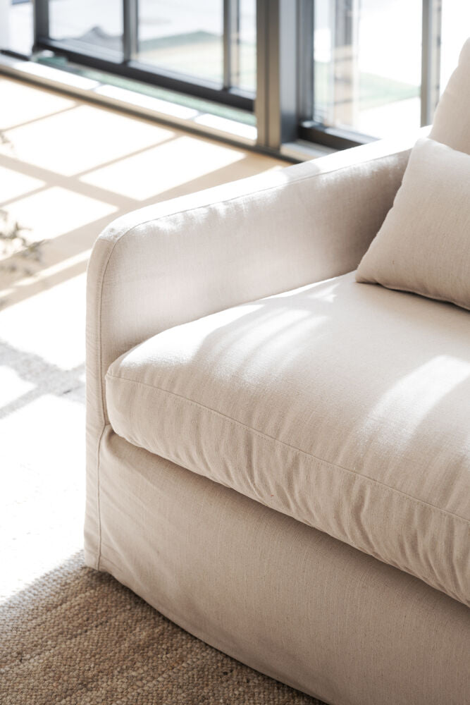 PEYTON 3-Sitzer Sofa Ursula #282 hellbeige 213x103x82cm - ZEN ZONE Furniture