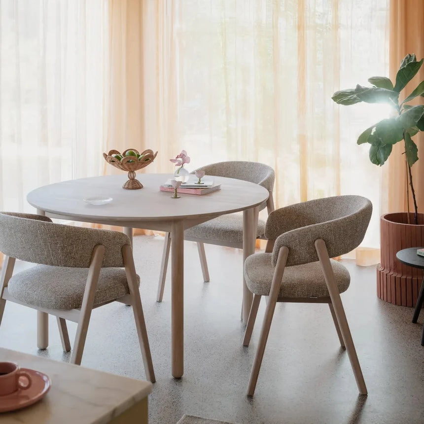 BARNABY Essstuhl aus Eiche und Stoff, 2er-Pack - ZEN ZONE Furniture