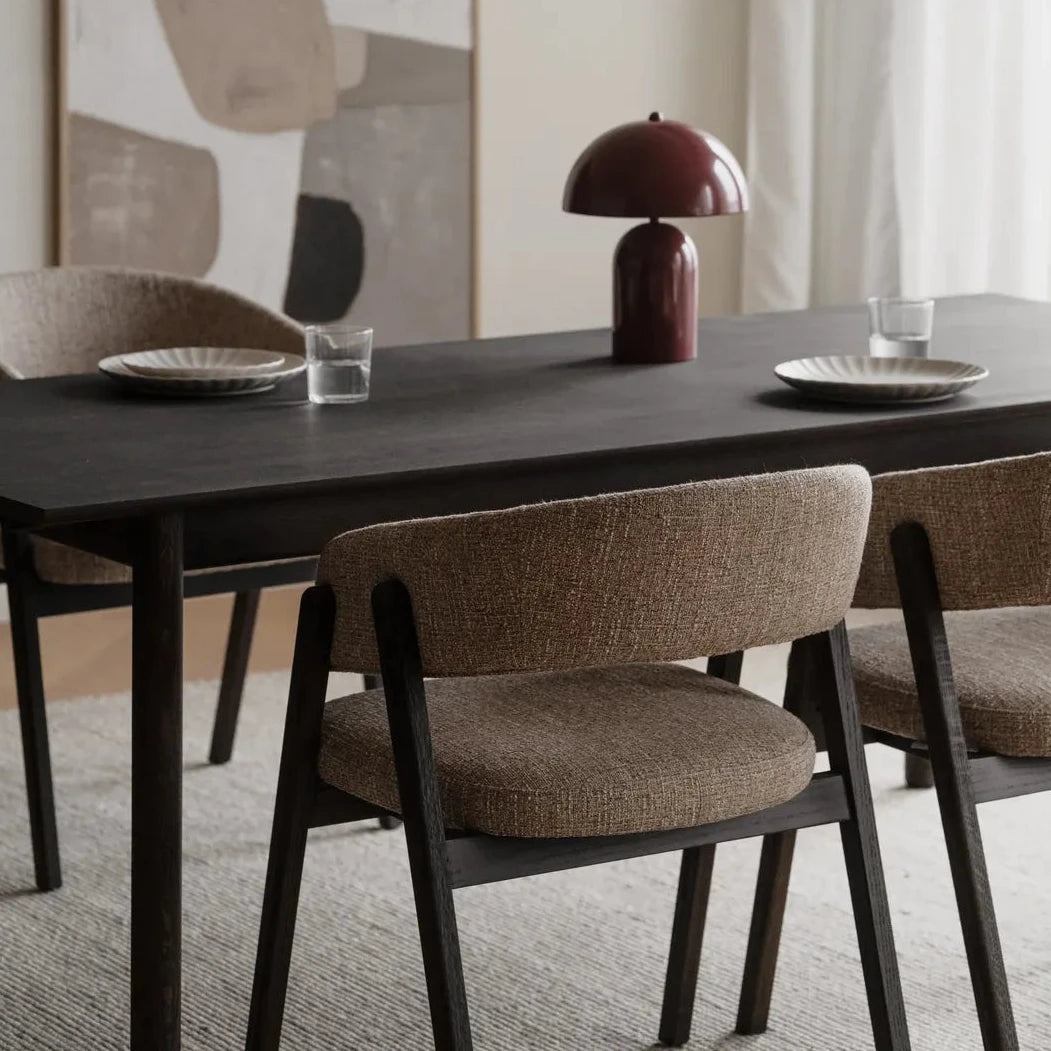 BARNABY Essstuhl aus Eiche und Stoff, 2er-Pack - ZEN ZONE Furniture