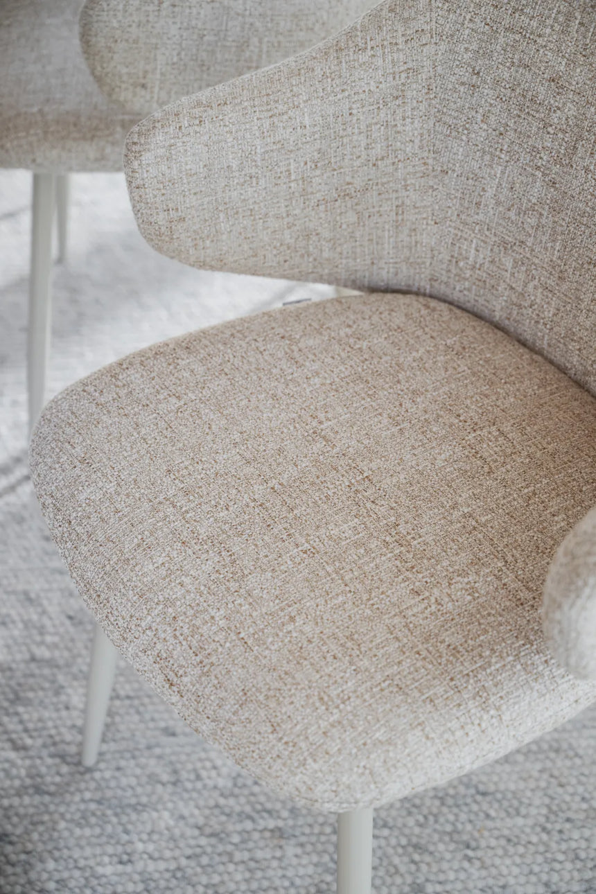 DRAKE Essstuhl Beige 60x58x83cm - ZEN ZONE Furniture
