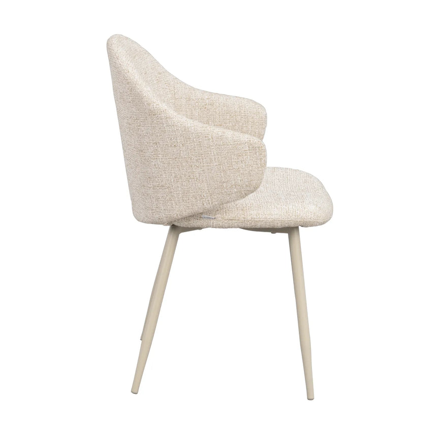 DRAKE Essstuhl Beige 60x58x83cm - ZEN ZONE Furniture