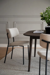 HERBSTER Essstuhl Beige/schwarz 56x50x82cm