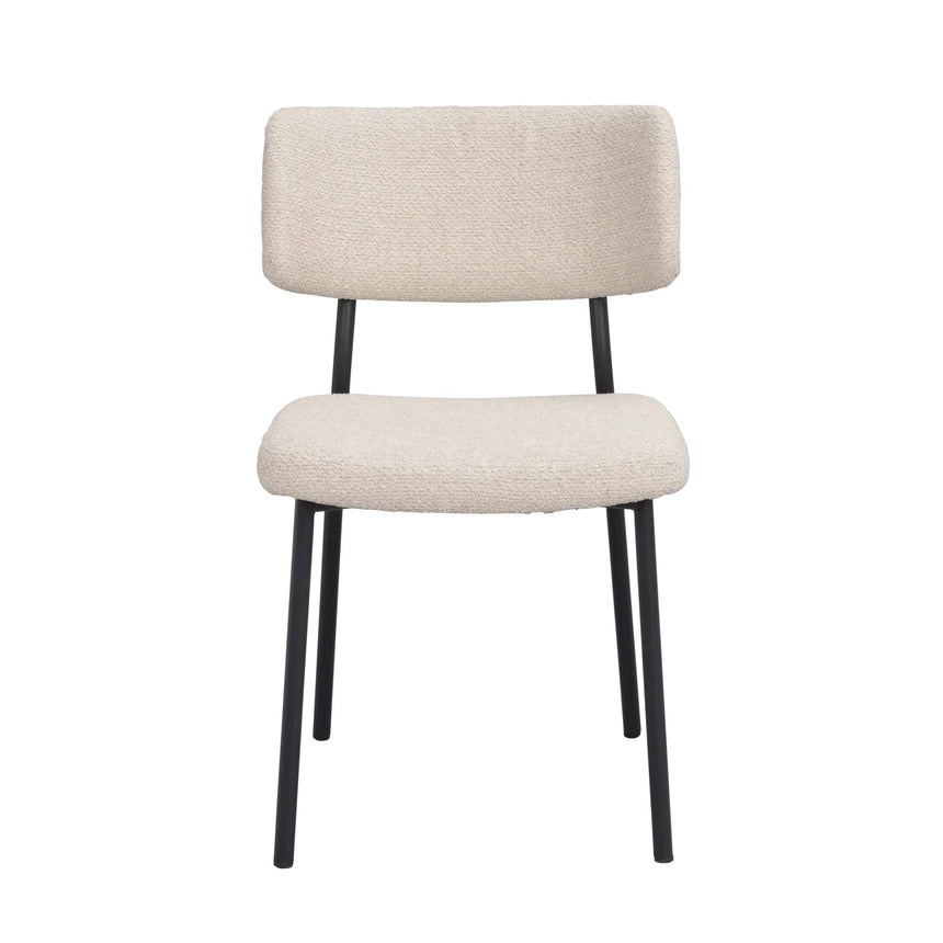 HERBSTER Essstuhl Beige/schwarz 56x50x82cm - ZEN ZONE Furniture