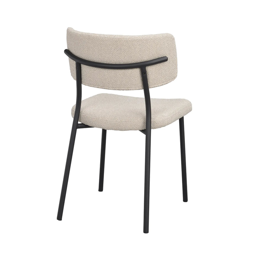 HERBSTER Essstuhl Beige/schwarz 56x50x82cm - ZEN ZONE Furniture