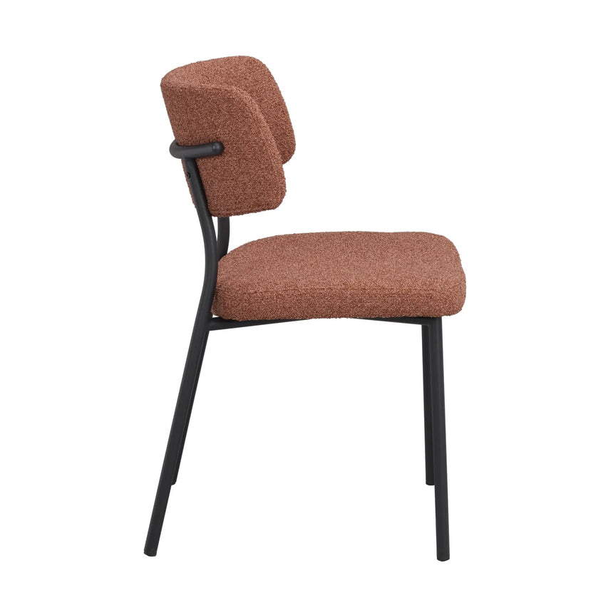 HERBSTER Essstuhl Rot/Schwarz 56x50x82cm - ZEN ZONE Furniture