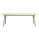 CLAPPERTON Esstisch massive Eiche Weiß pigmentiert 220x95x74cm