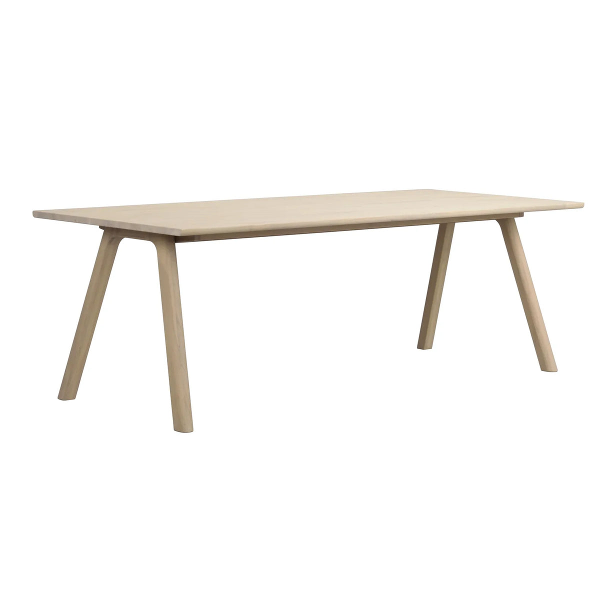 CLAPPERTON Esstisch massive Eiche Weiß pigmentiert 220x95x74cm