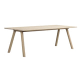 CLAPPERTON Esstisch massive Eiche Weiß pigmentiert 220x95x74cm