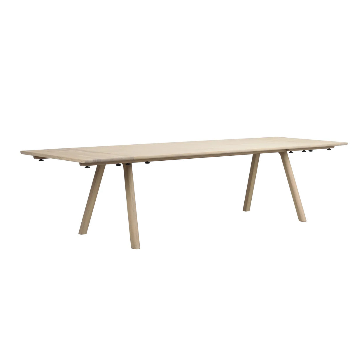 CLAPPERTON Esstisch massive Eiche Weiß pigmentiert 220x95x74cm