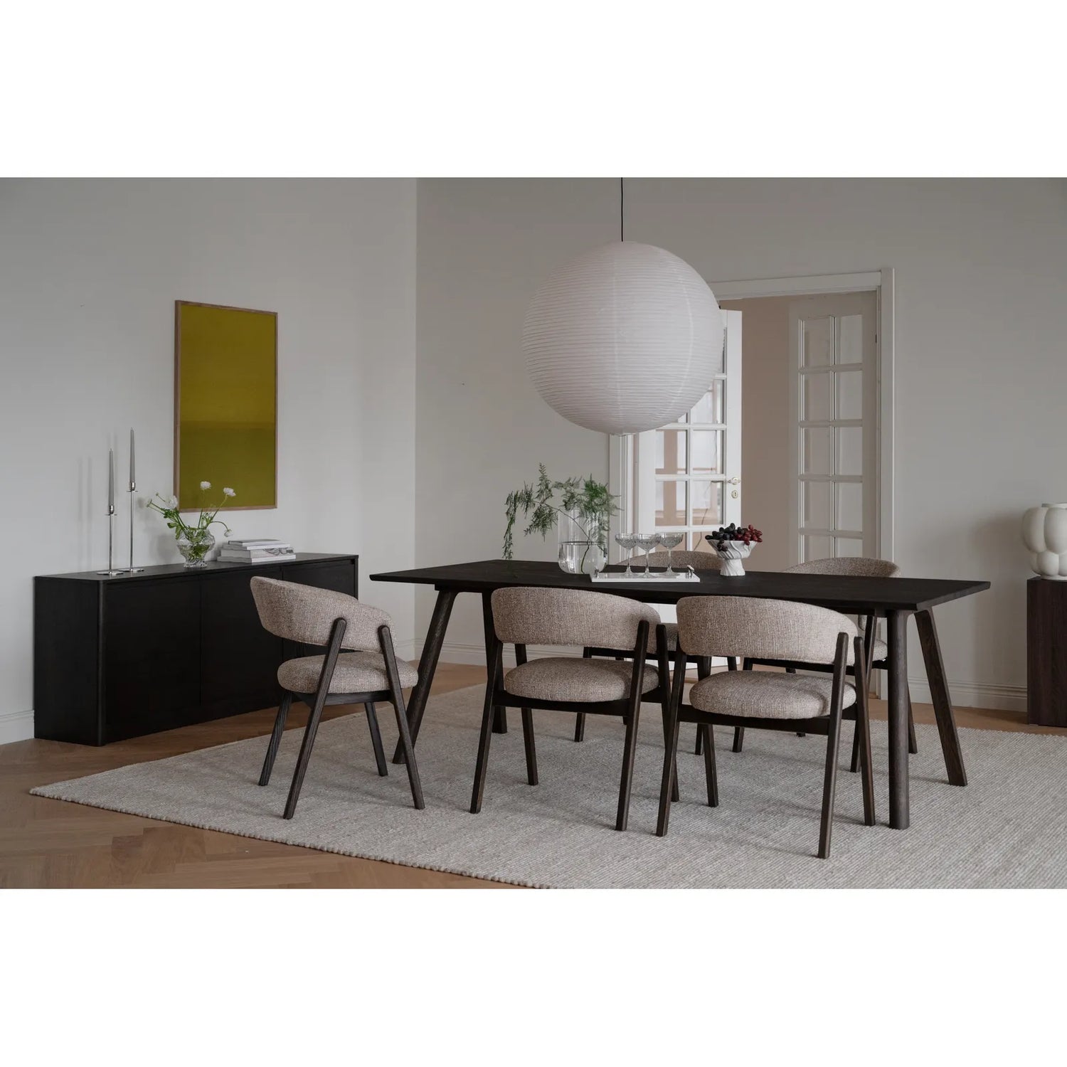 BARNABY Essstuhl aus Eiche und Stoff, 2er-Pack - ZEN ZONE Furniture