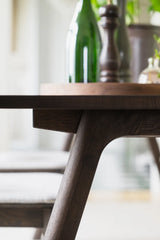 CLAPPERTON Esstisch massive Eiche Braun 220x95x74cm