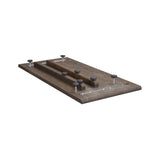 CLAPPERTON Ausziehplatte massive Eiche Braun 45x95cm