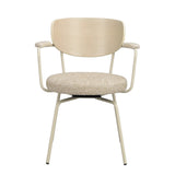 MERRICK Essstuhl Dunkelbeige/Weiß pigmentiert/Beige 60x62x81cm