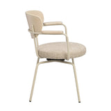 MERRICK Essstuhl Dunkelbeige/Weiß pigmentiert/Beige 60x62x81cm