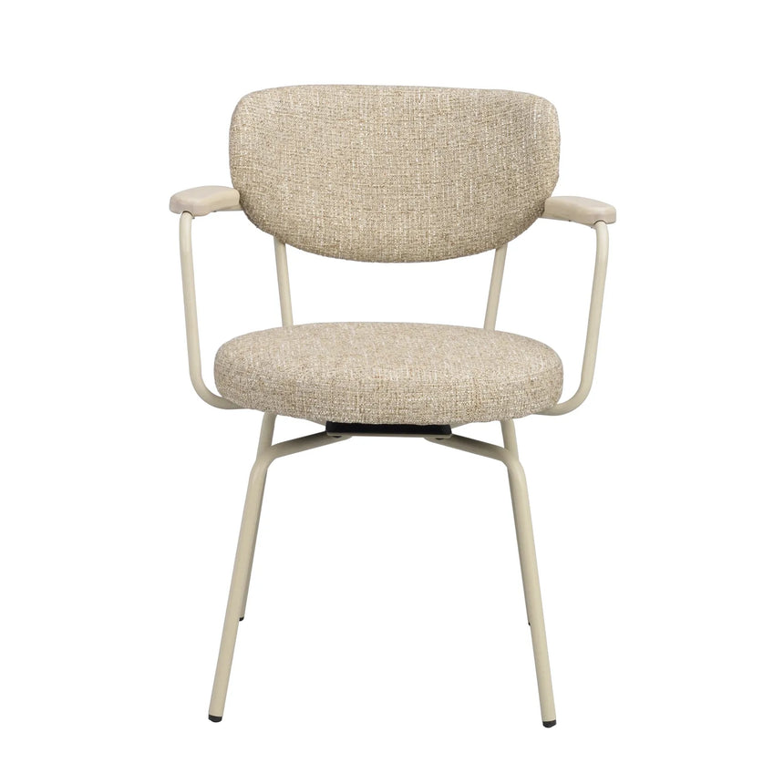 MERRICK Essstuhl Dunkelbeige/Beige 60x62x81cm - ZEN ZONE Furniture