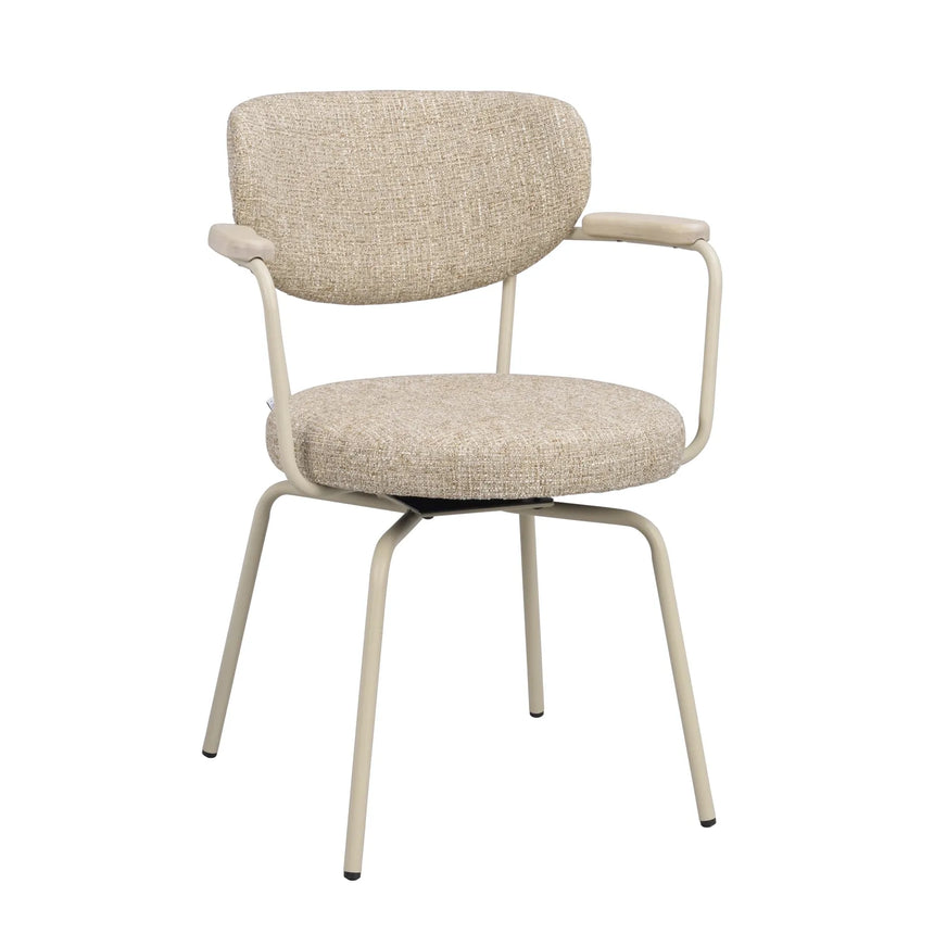 MERRICK Essstuhl Dunkelbeige/Beige 60x62x81cm - ZEN ZONE Furniture
