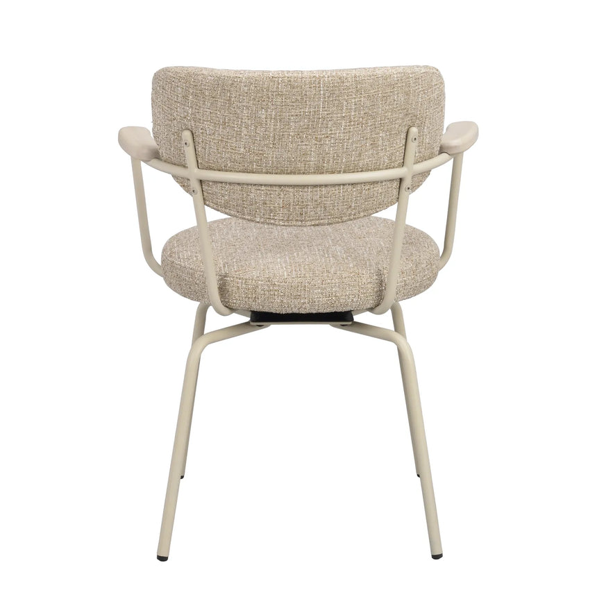 MERRICK Essstuhl Dunkelbeige/Beige 60x62x81cm - ZEN ZONE Furniture