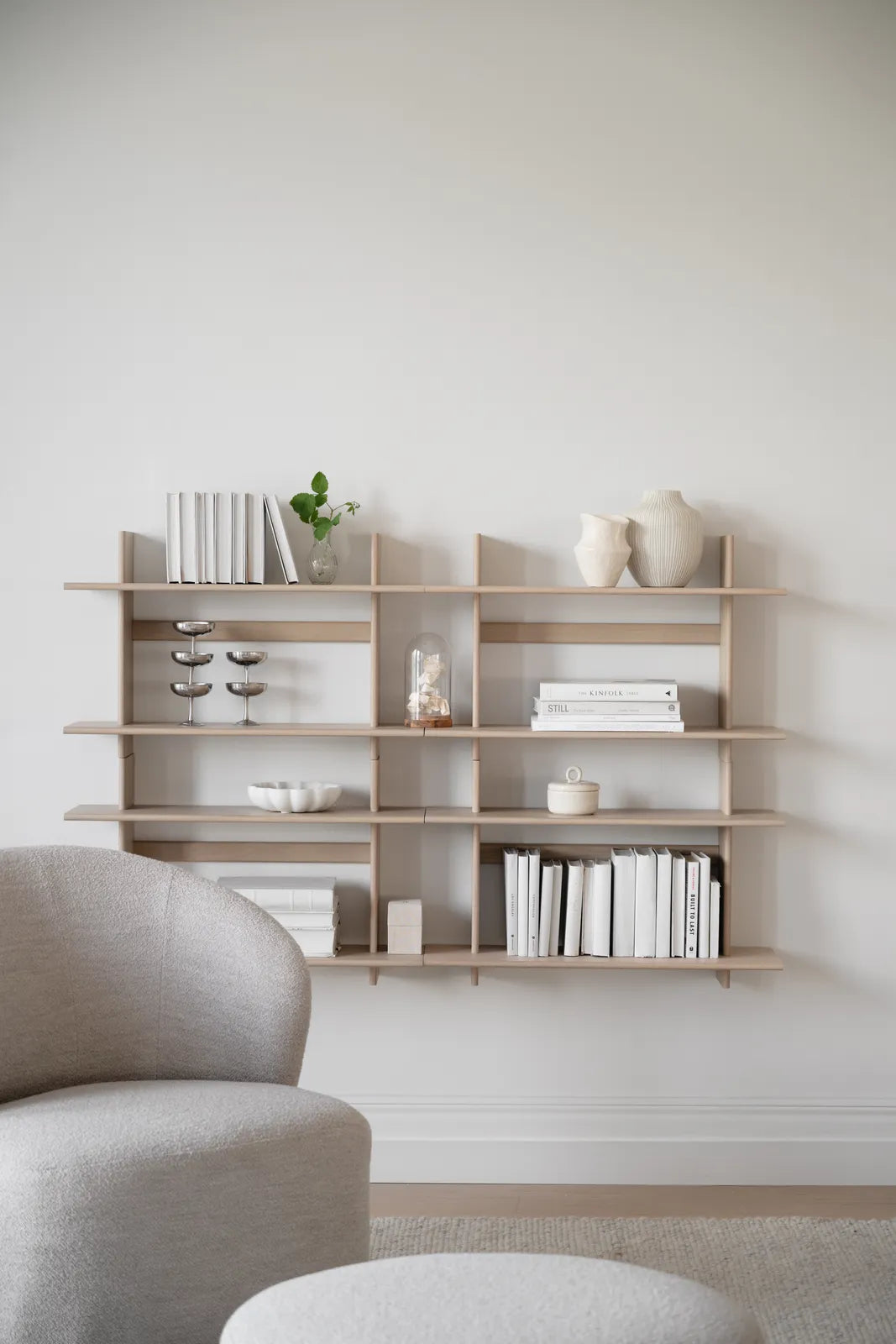 WESTLOCK shelf made of white pigmented oak 25x75x48cm