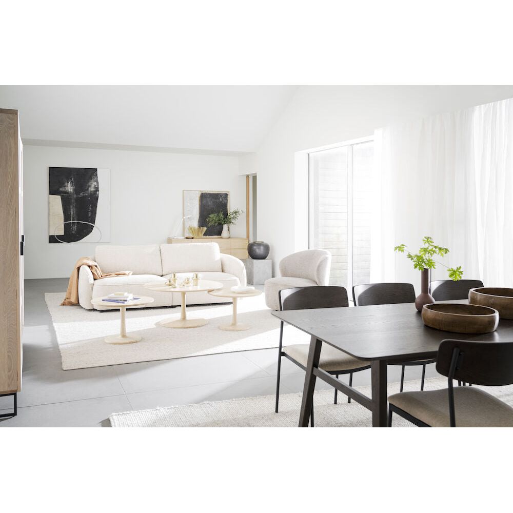 NORRIS 3-Sitzer-Sofa Hellbeige 226x102x80cm - ZEN ZONE
