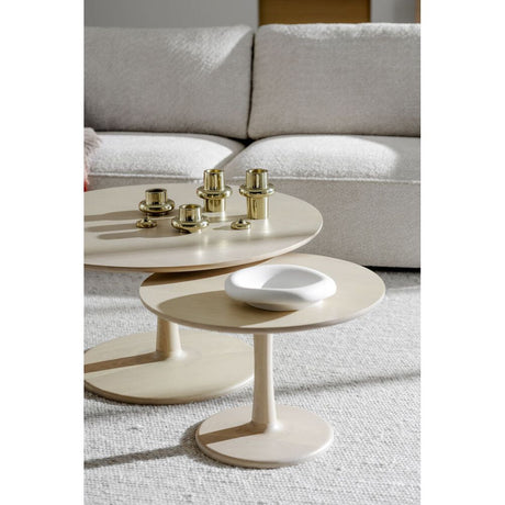 HOBART Couchtisch Weiß pigmentiert 90x90x45cm - ZEN ZONE