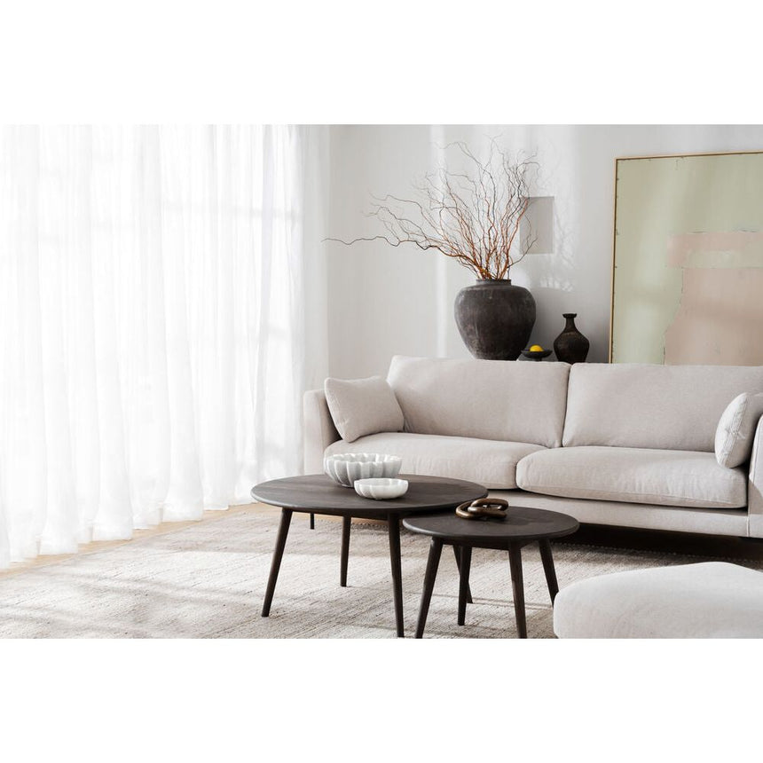CORWIN 3-Sitzer-Sofa Hellbeige/Schwarz 238x98x83cm - ZEN ZONE Furniture