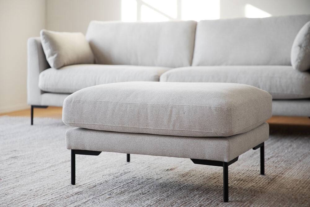 CORWIN Pouf Rita #1 hellbeige 84x64x45cm - ZEN ZONE Furniture