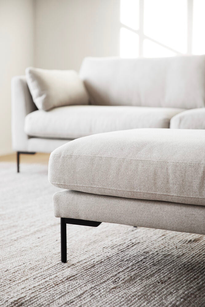CORWIN Pouf Rita #1 hellbeige 84x64x45cm - ZEN ZONE Furniture