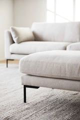 CORWIN Pouf Rita #1 hellbeige 84x64x45cm - ZEN ZONE Furniture