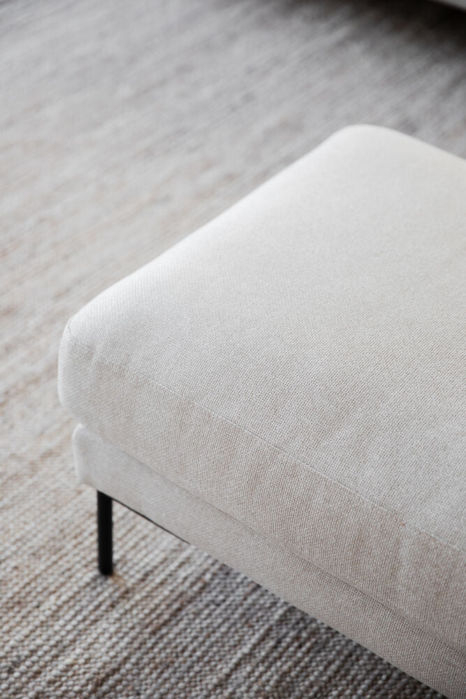 CORWIN Pouf Rita #1 hellbeige 84x64x45cm - ZEN ZONE Furniture