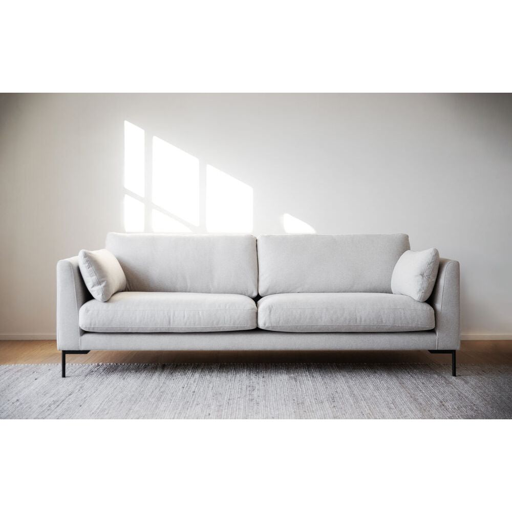 CORWIN 3-Sitzer-Sofa Hellbeige/Schwarz 238x98x83cm - ZEN ZONE Furniture