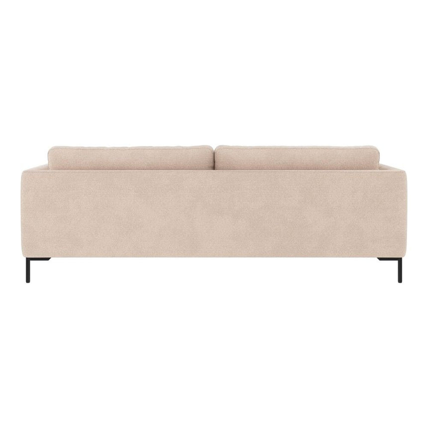 CORWIN 3-Sitzer-Sofa Hellbeige/Schwarz 238x98x83cm - ZEN ZONE Furniture