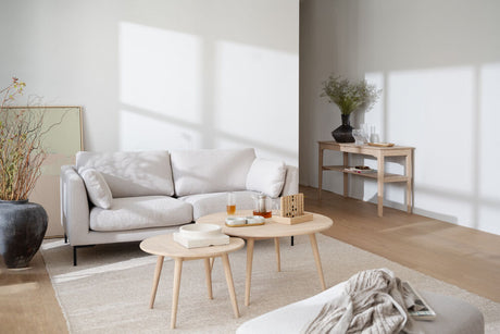 CORWIN 2-Sitzer Sofa Rita #1 hellbeige 190x98x83cm - ZEN ZONE Furniture