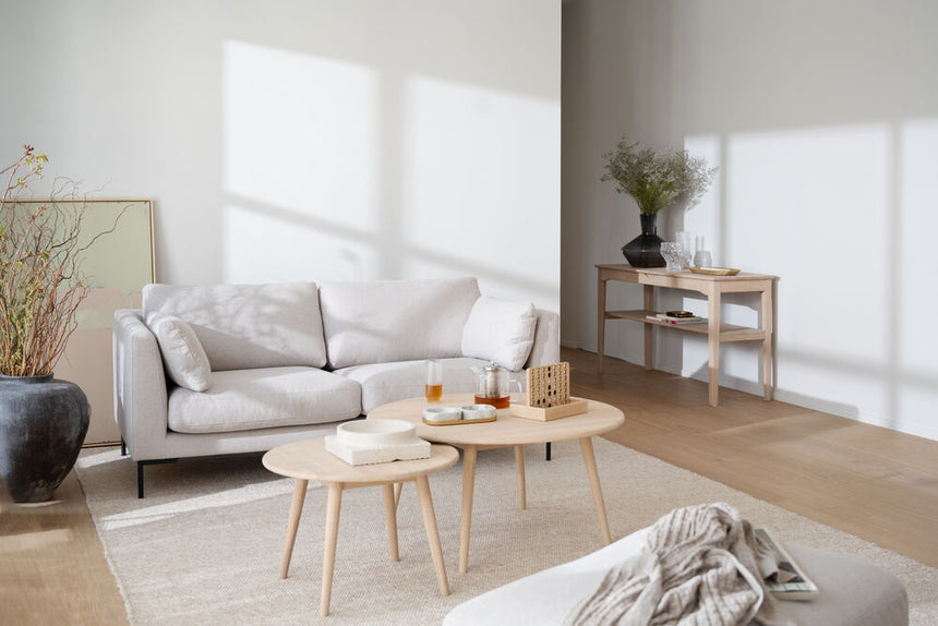 CORWIN 2-Sitzer Sofa Rita #1 hellbeige 190x98x83cm - ZEN ZONE Furniture