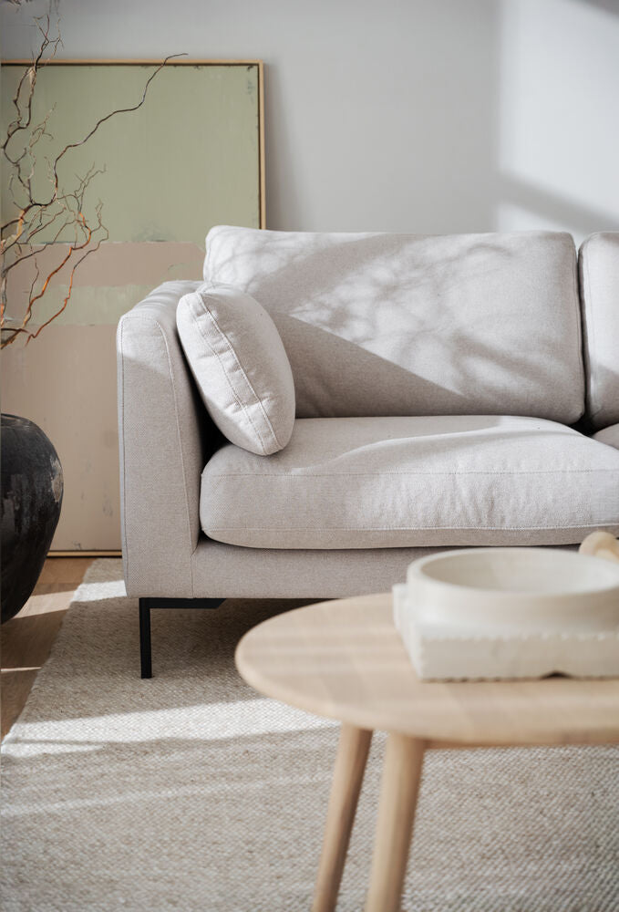 CORWIN 2-Sitzer Sofa Rita #1 hellbeige 190x98x83cm - ZEN ZONE Furniture