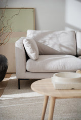 CORWIN 2-Sitzer Sofa Rita #1 hellbeige 190x98x83cm - ZEN ZONE Furniture