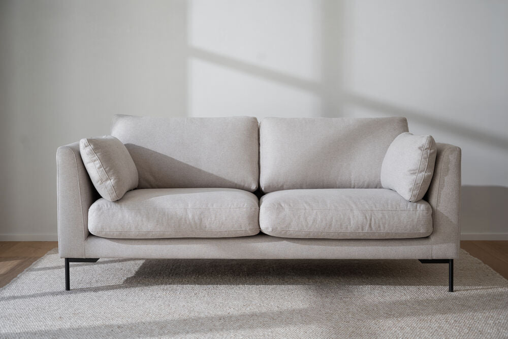 CORWIN 2-Sitzer Sofa Rita #1 hellbeige 190x98x83cm - ZEN ZONE Furniture