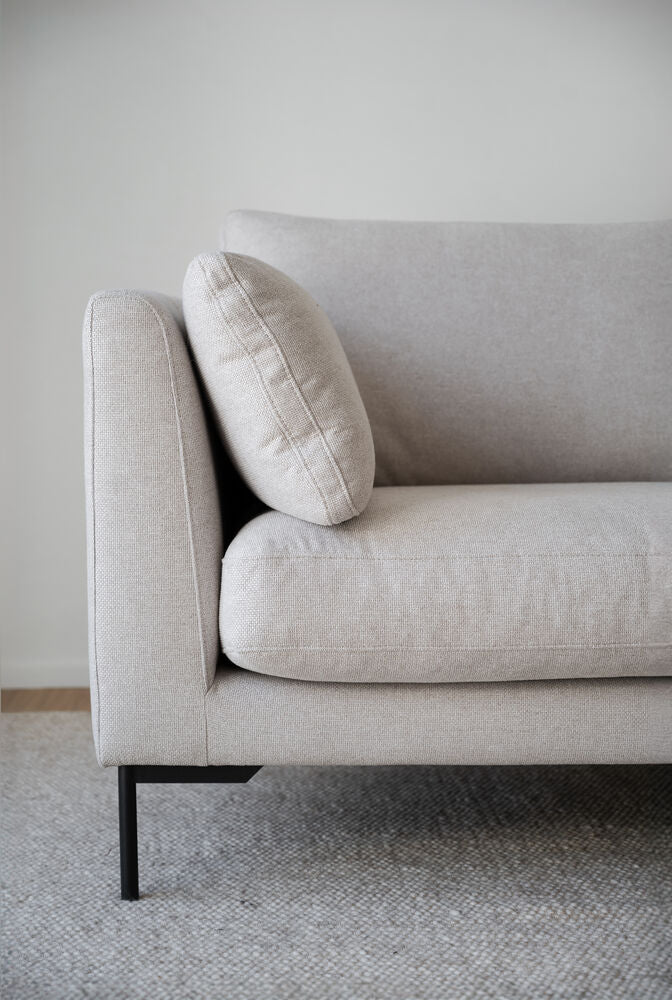 CORWIN 2-Sitzer Sofa Rita #1 hellbeige 190x98x83cm - ZEN ZONE Furniture